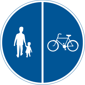 Påbjudna gång- och cykelbanor
