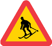Varning för skidåkare