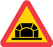 Varning för tunnel 