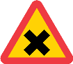 Varning för vägkorsning 