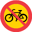 Förbud mot trafik med cykel och moped klass II