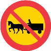 Förbud mot trafik med fordon förspänt med dragdjur