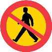 Förbud mot gångtrafik